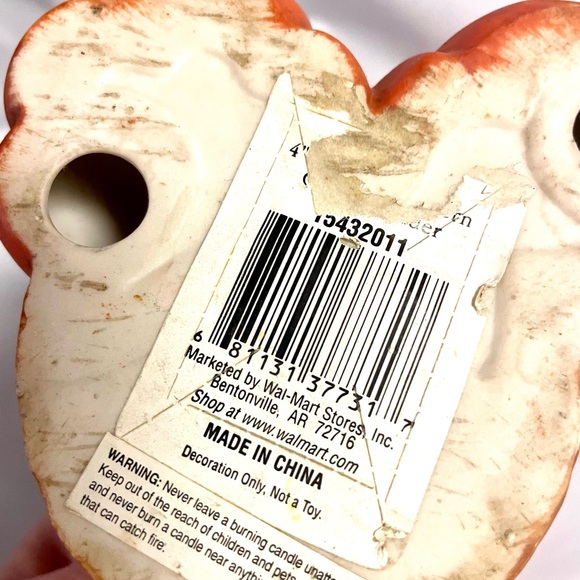 Vintage Ceramic Halloween Haunted Tree Jack-O-Lantern Ghost Candle Holders - Picture 5 of 5